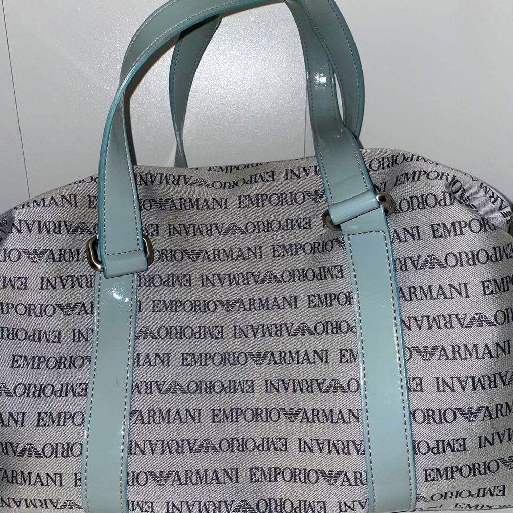 Emporio Armani purse (gray and pastel blue)